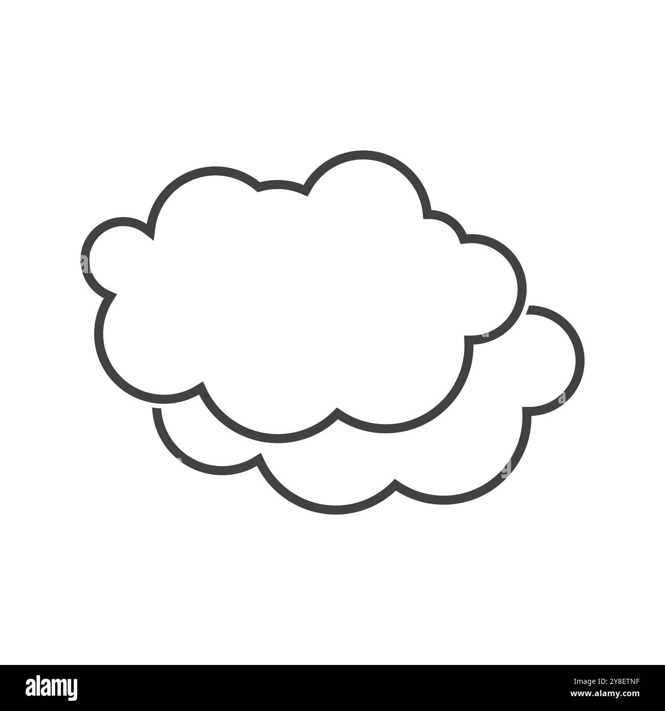 Cloud illustration logo icon vector flat design Stock Vector