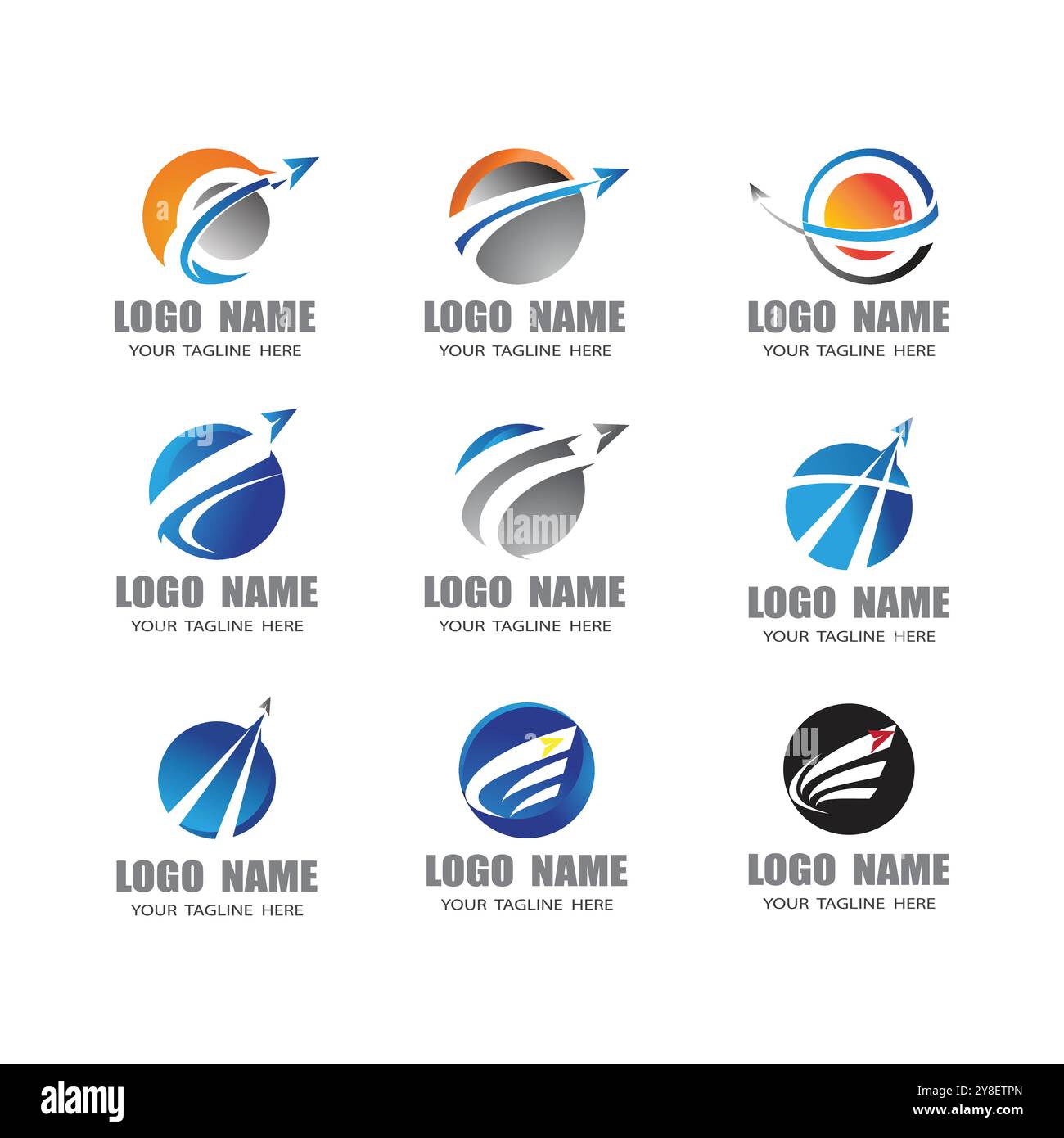 Paper plane logo vector illustration template Stock Vector