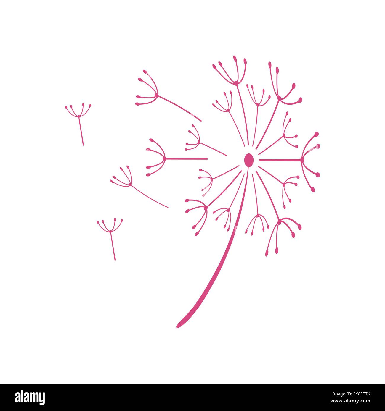 Dandelion flower logo vector and symbol template Stock Vector