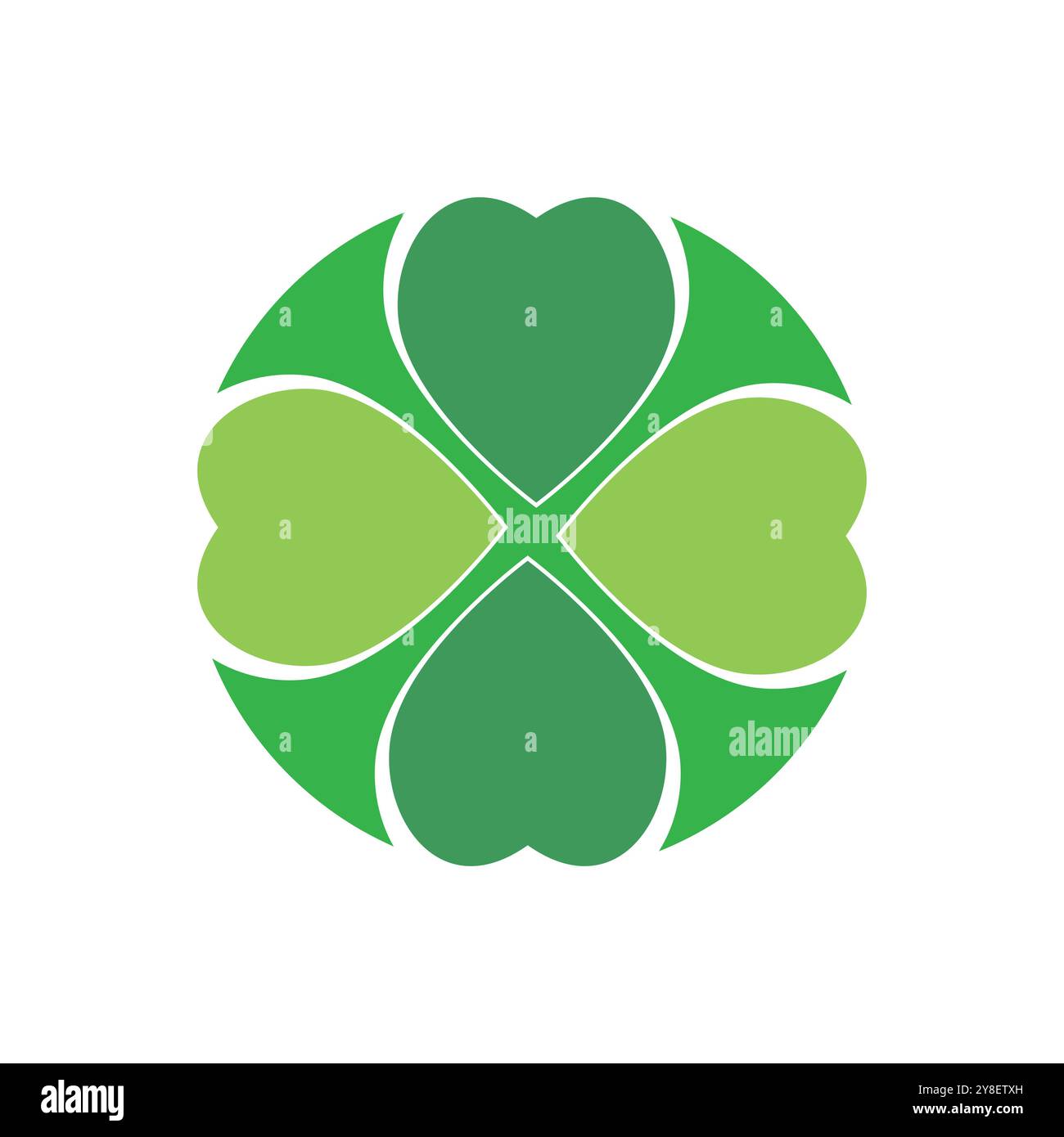 Clover leaf logo illustration vector flat design Stock Vector