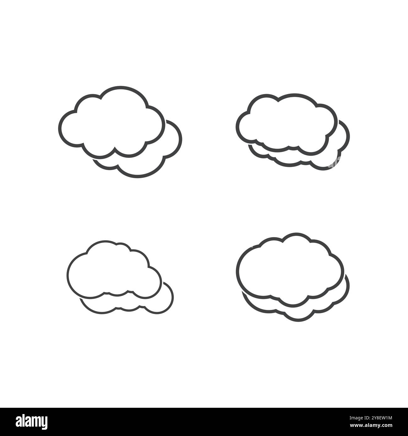 Cloud illustration logo icon vector flat design Stock Vector