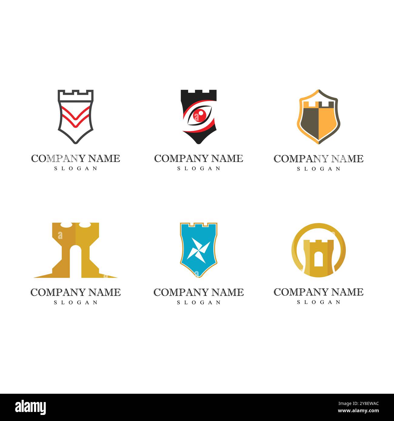 Castle Logo Template vector symbol  icon design Stock Vector