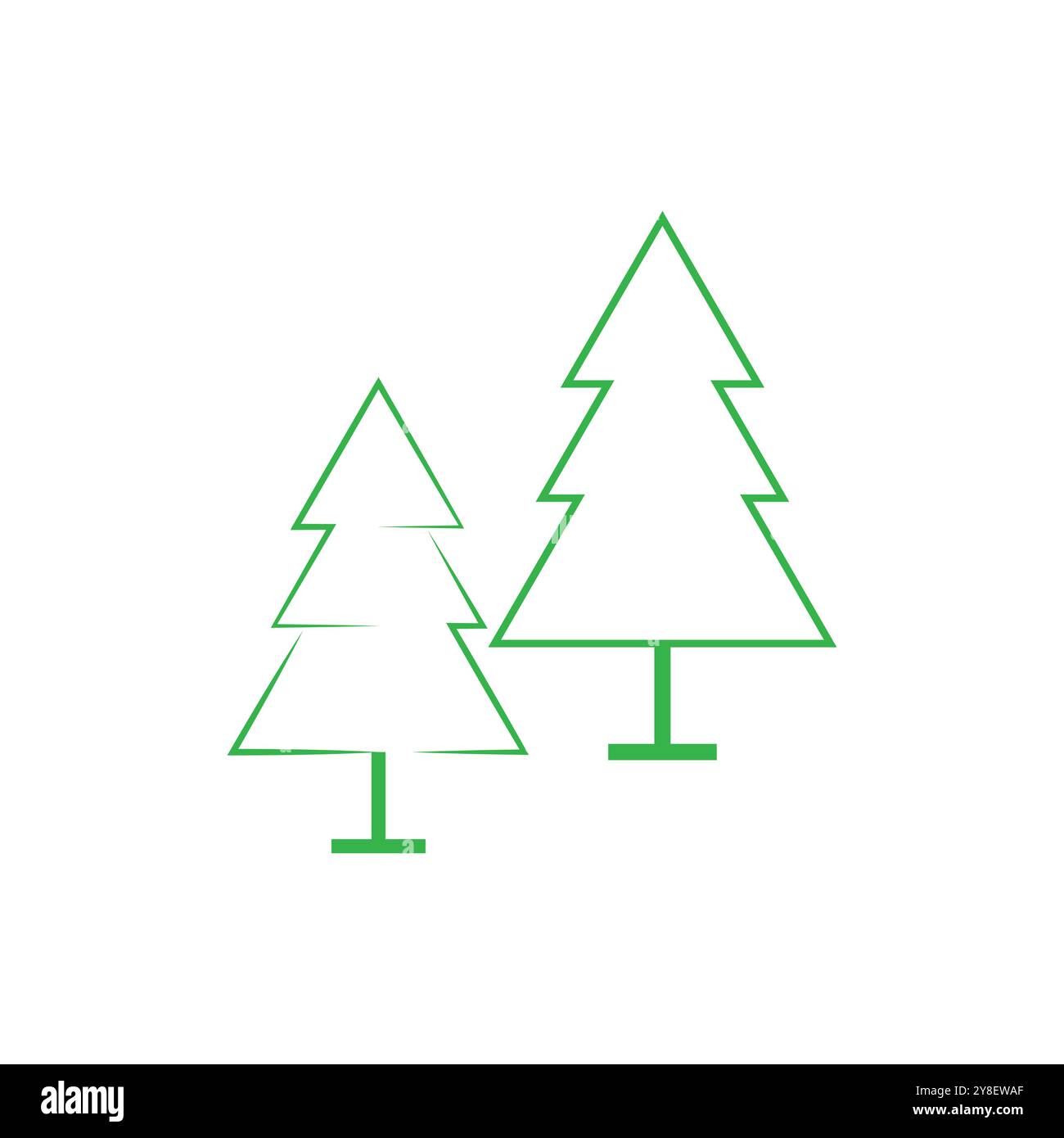 Tree Line Logo Template vector symbol nature Stock Vector