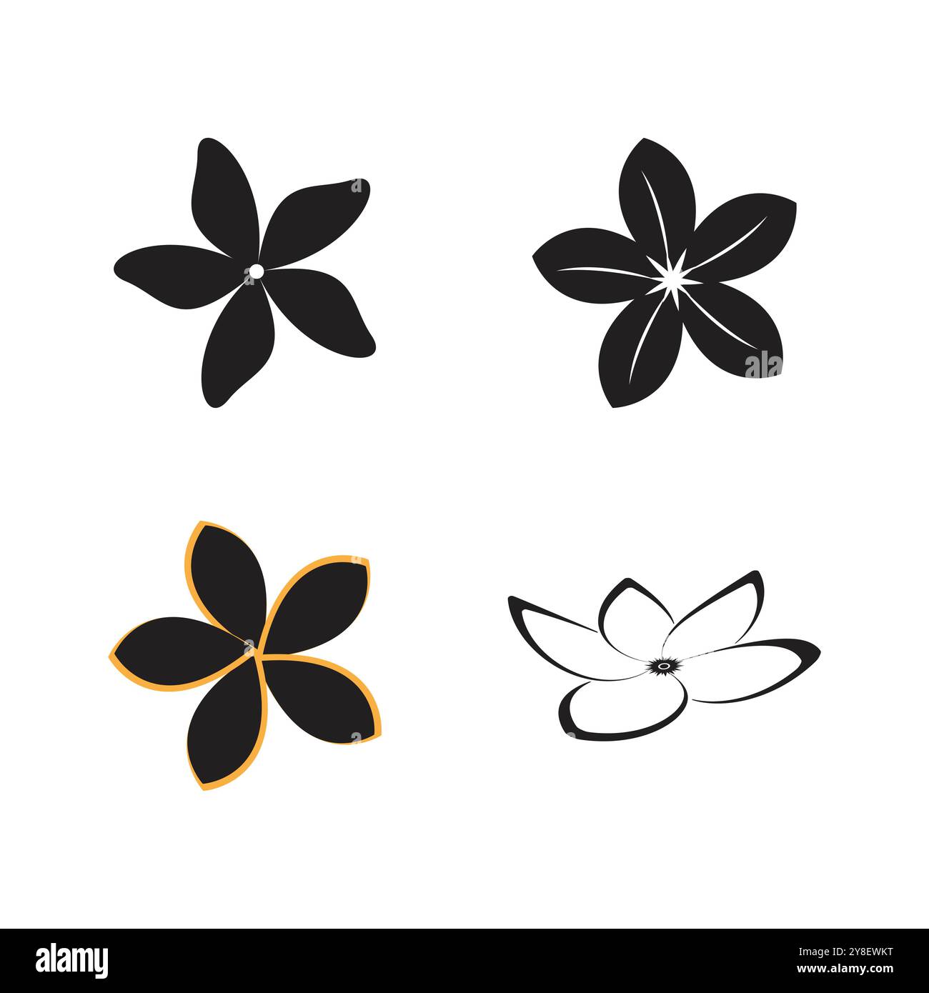 flower logo illustration vector design Stock Vector