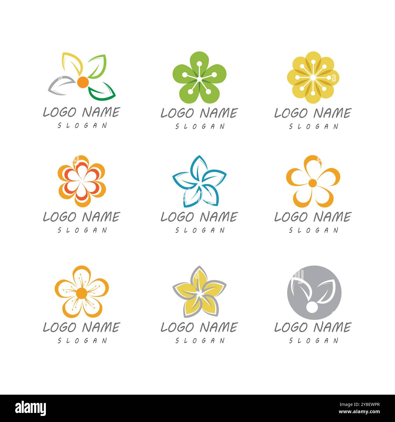 Mint leaves flat vector color icon template illustration design Stock Vector
