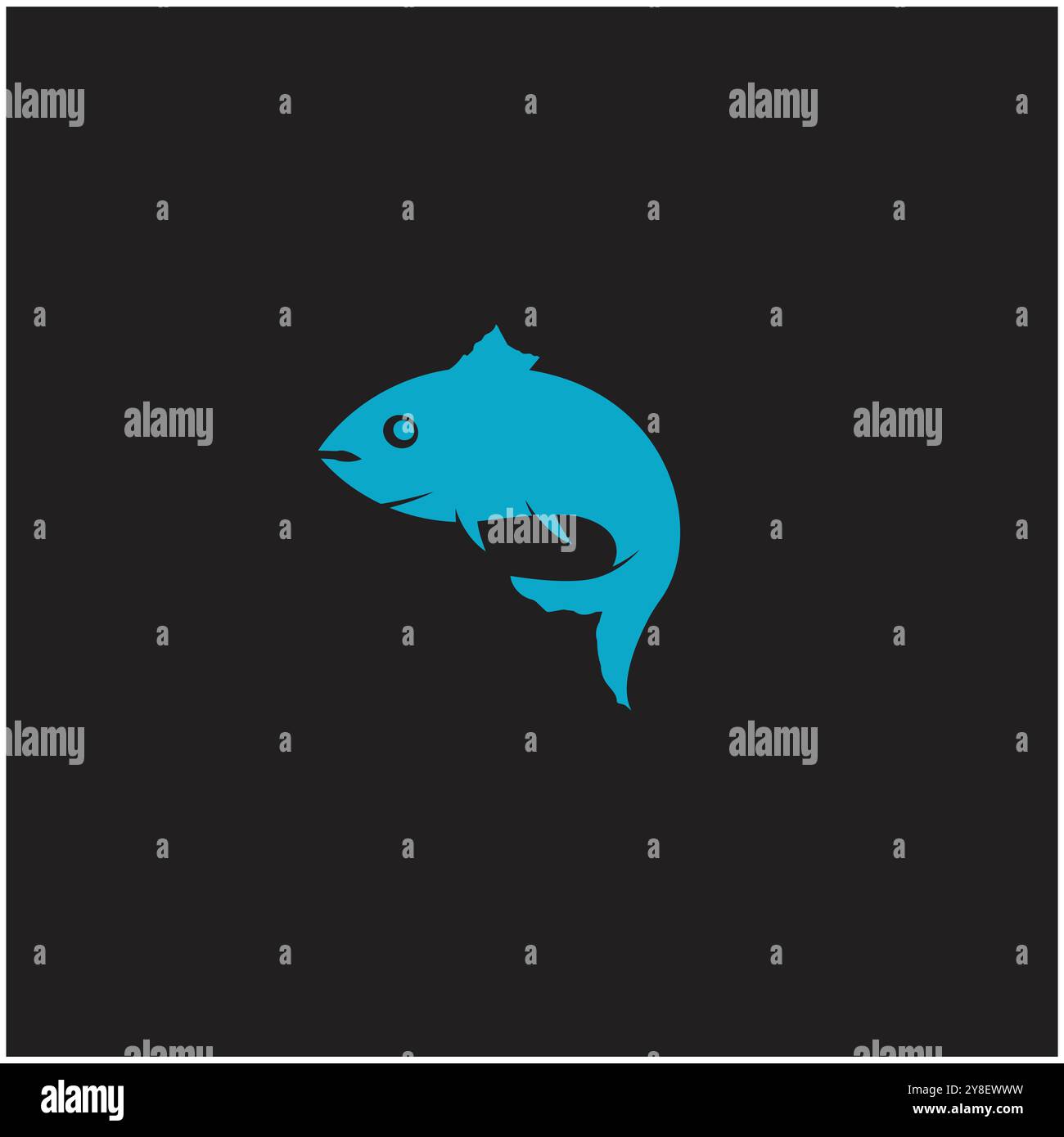 Fish logo template. Creative vector symbol Stock Vector