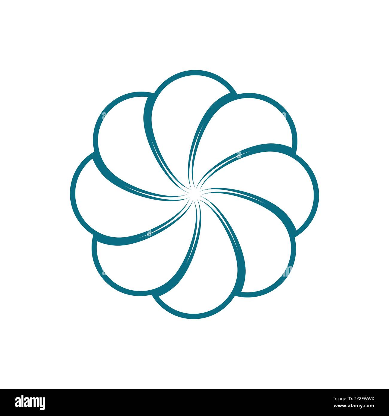 Clover leaf logo illustration vector flat design Stock Vector