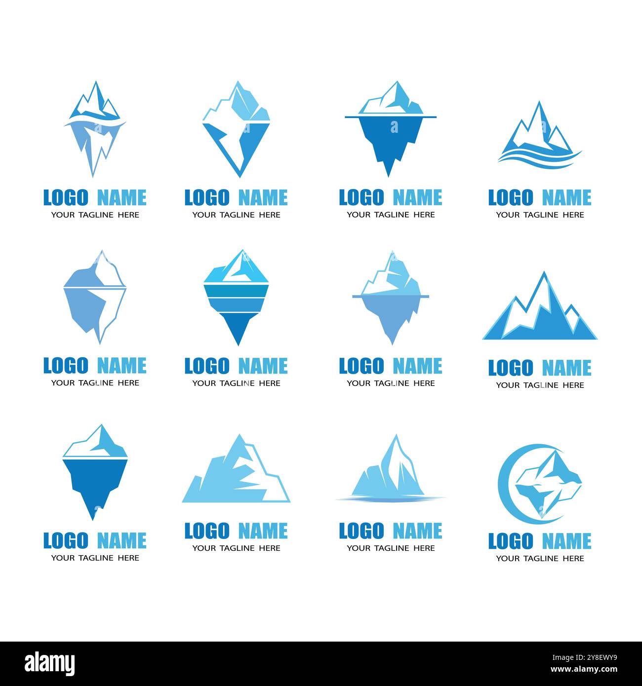 Ice berg Logo Template vector symbol nature Stock Vector