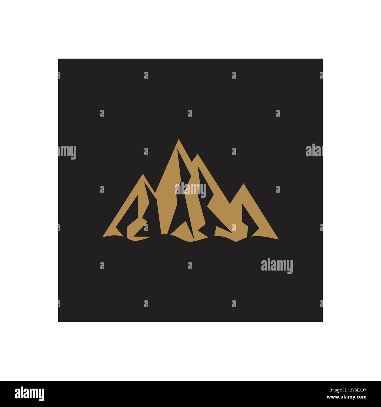 Mountain icon Logo Template Vector illustration design Stock Vector