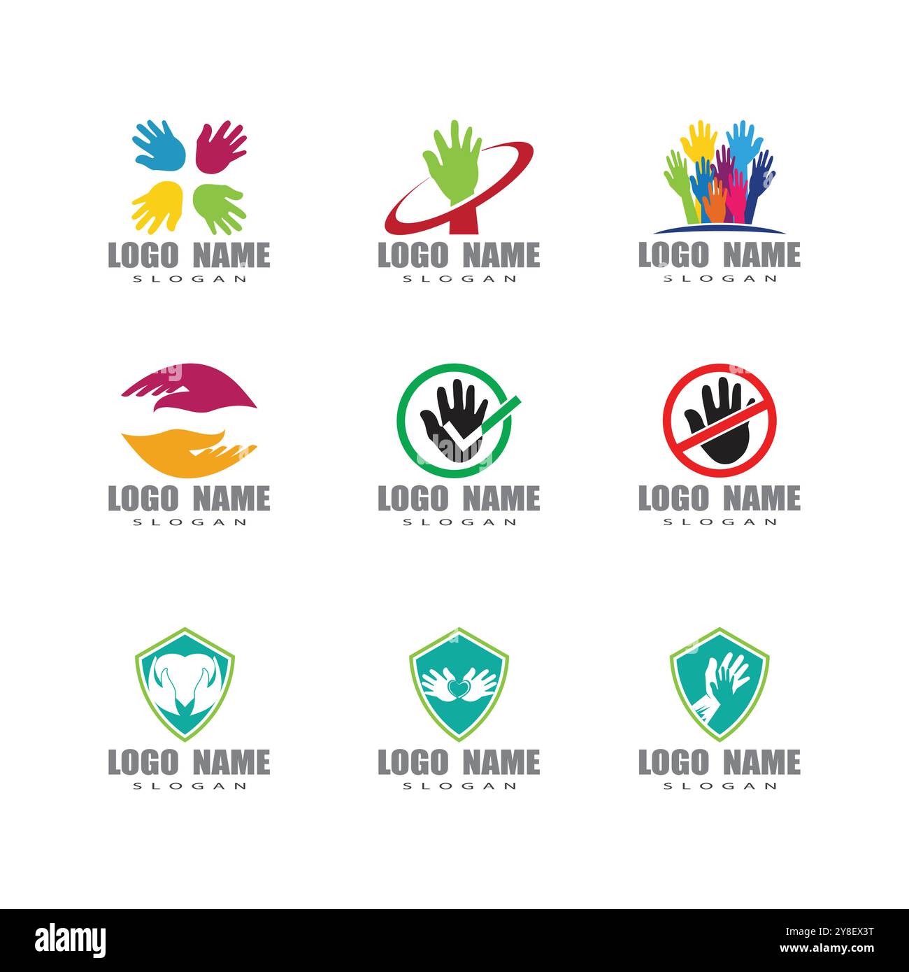 Hand Care Logo Template vector icon Business Stock Vector