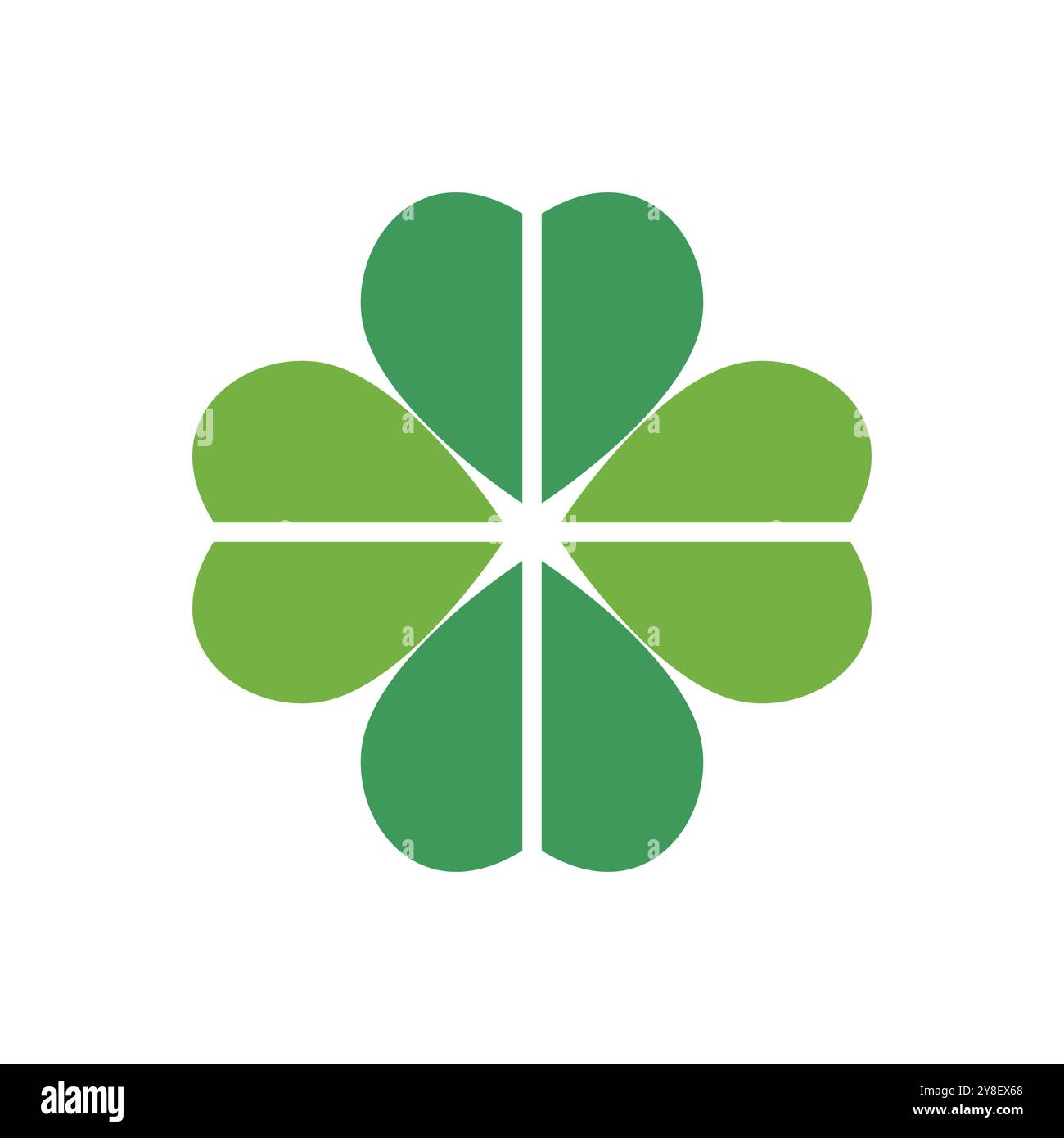 Clover leaf logo illustration vector flat design Stock Vector
