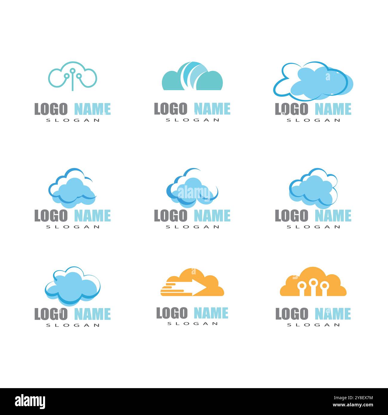 Computer Logo Template vector symbol  illustration Stock Vector