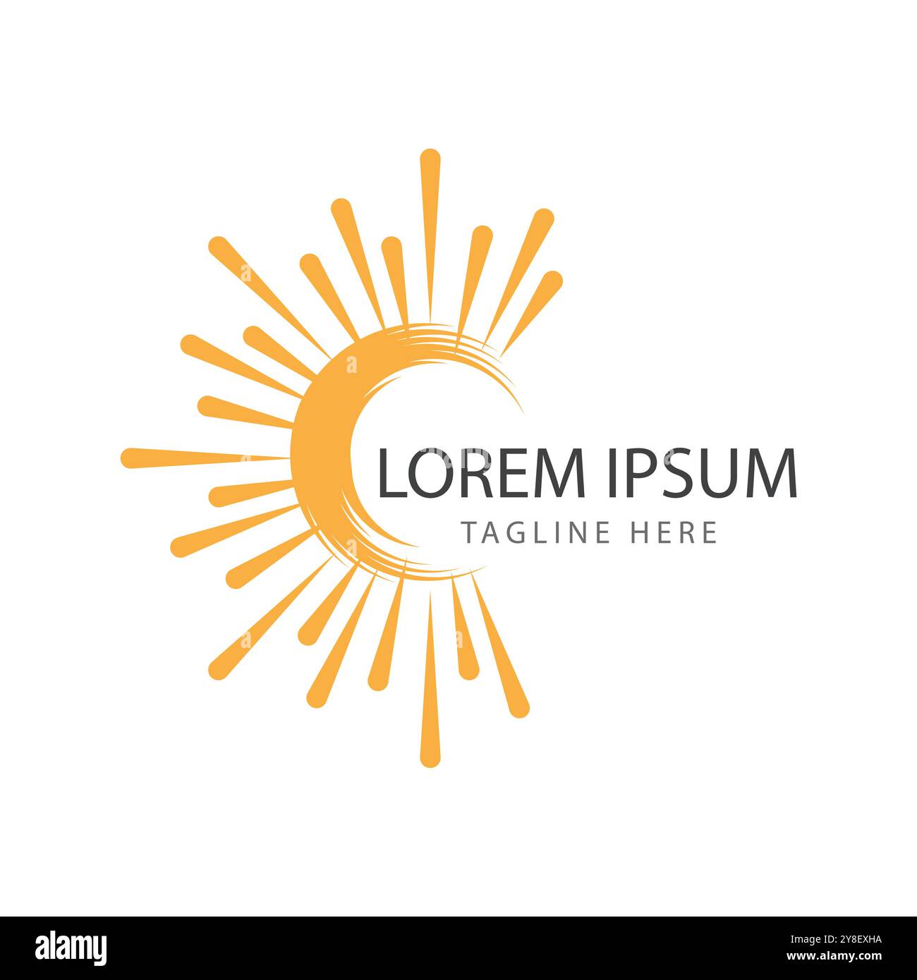 sun ilustration logo vector icon template Stock Vector