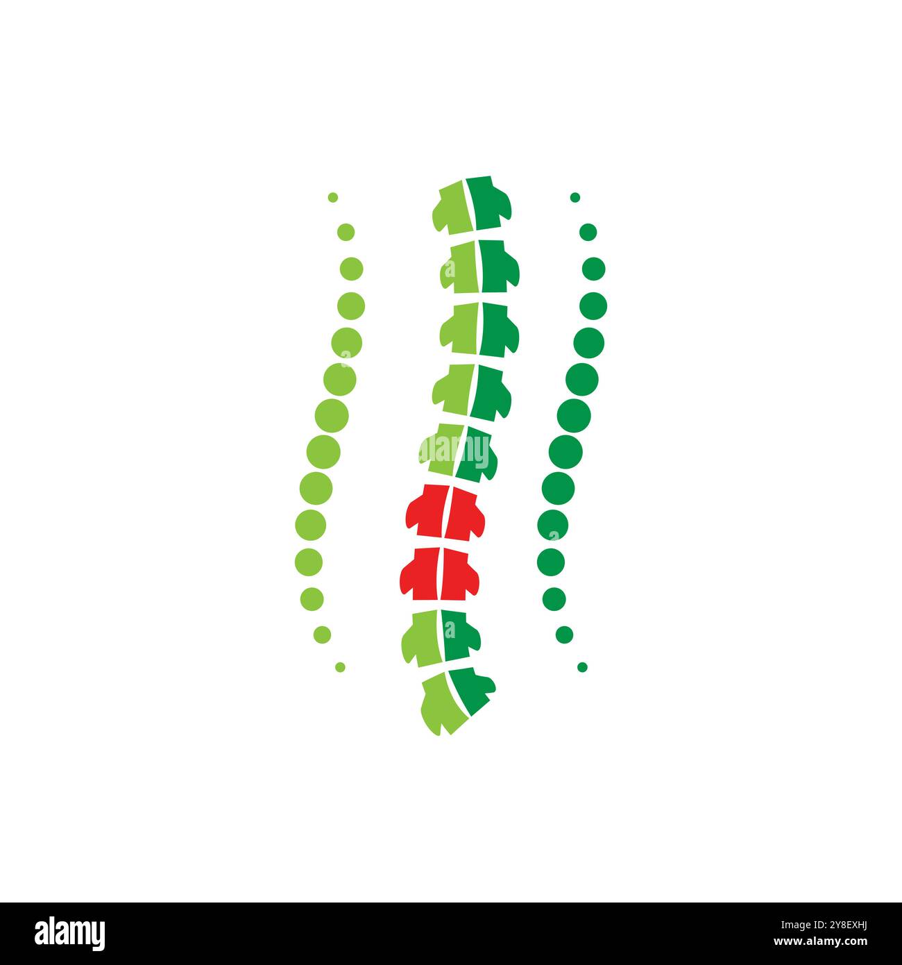 Spine diagnostics symbol logo template vector illustration design Stock Vector