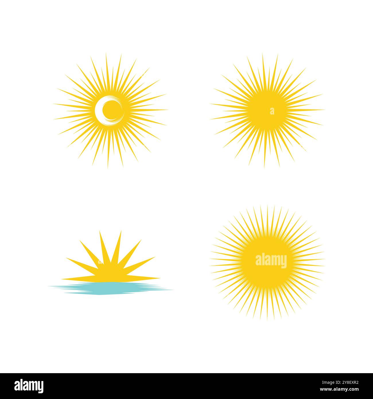 sun ilustration logo vector icon template Stock Vector