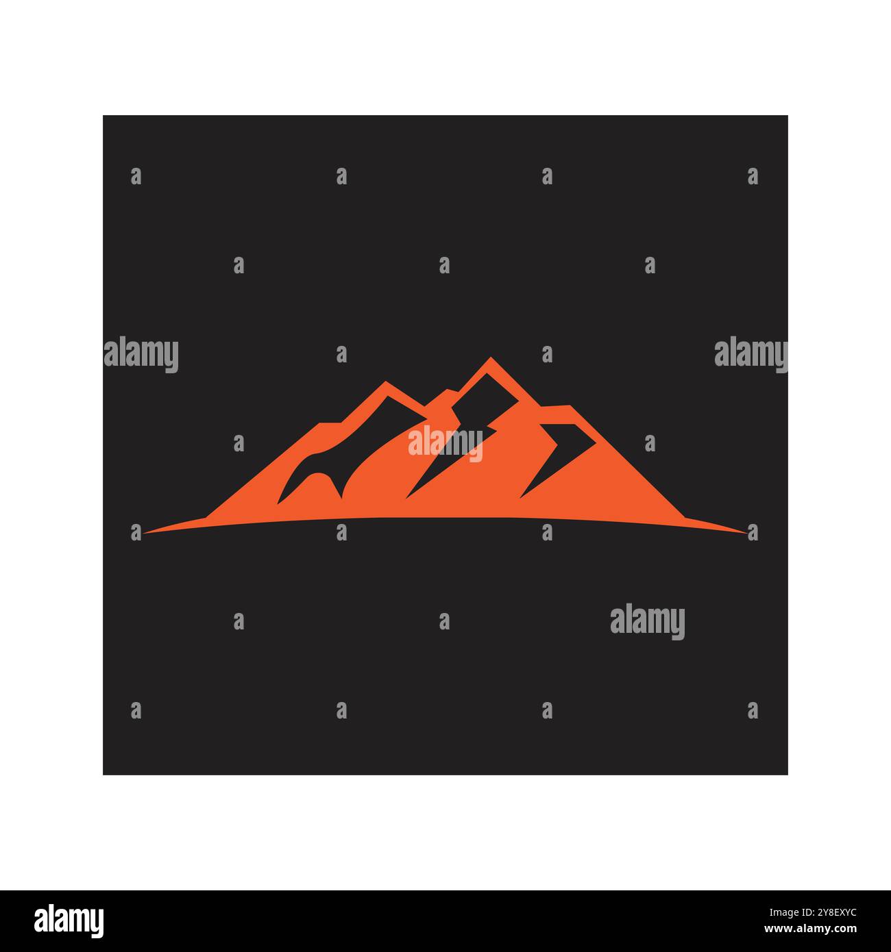 Mountain icon Logo Template Vector illustration design Stock Vector