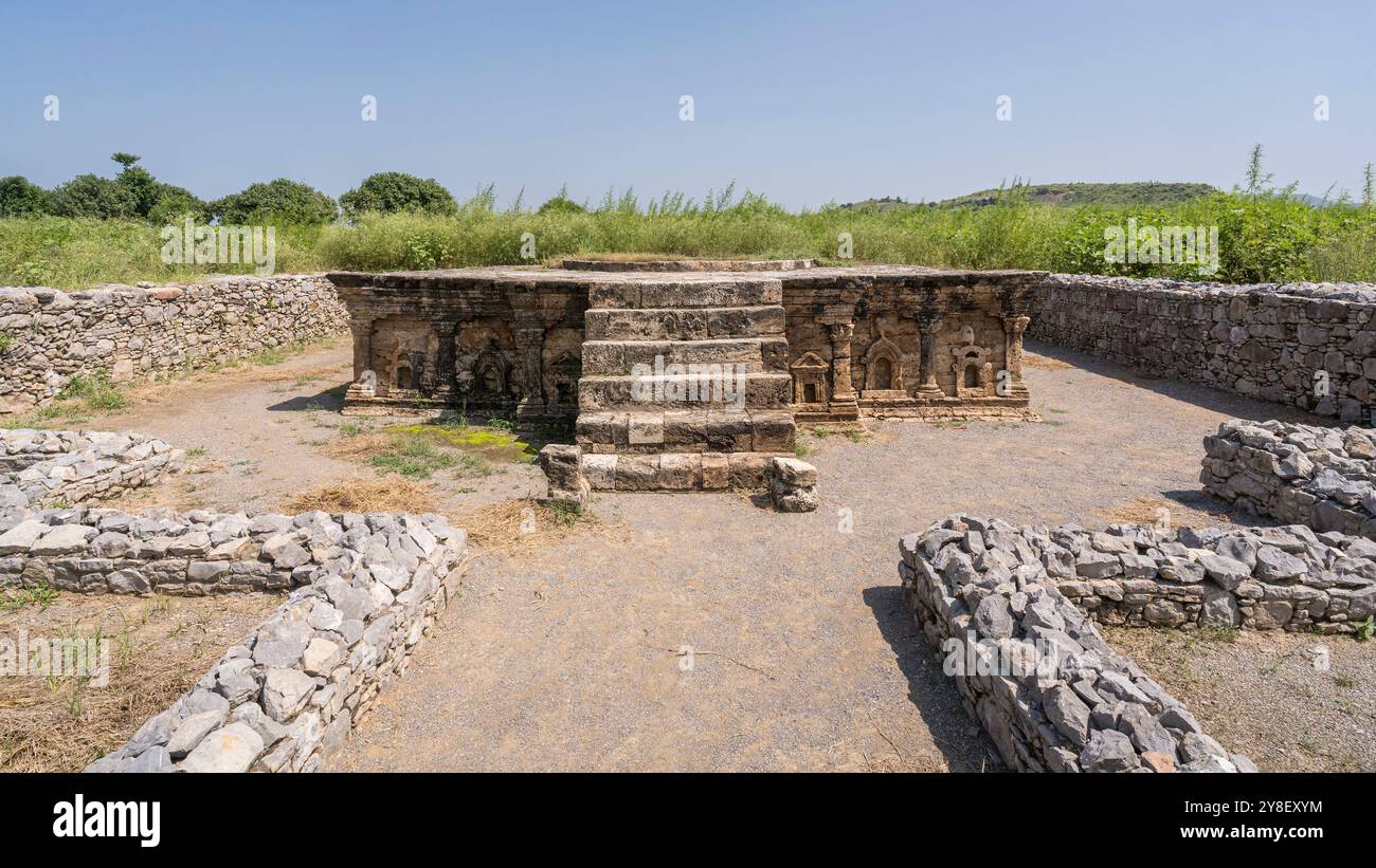 Sirkap ruins double-headed eagle stupa Taxila