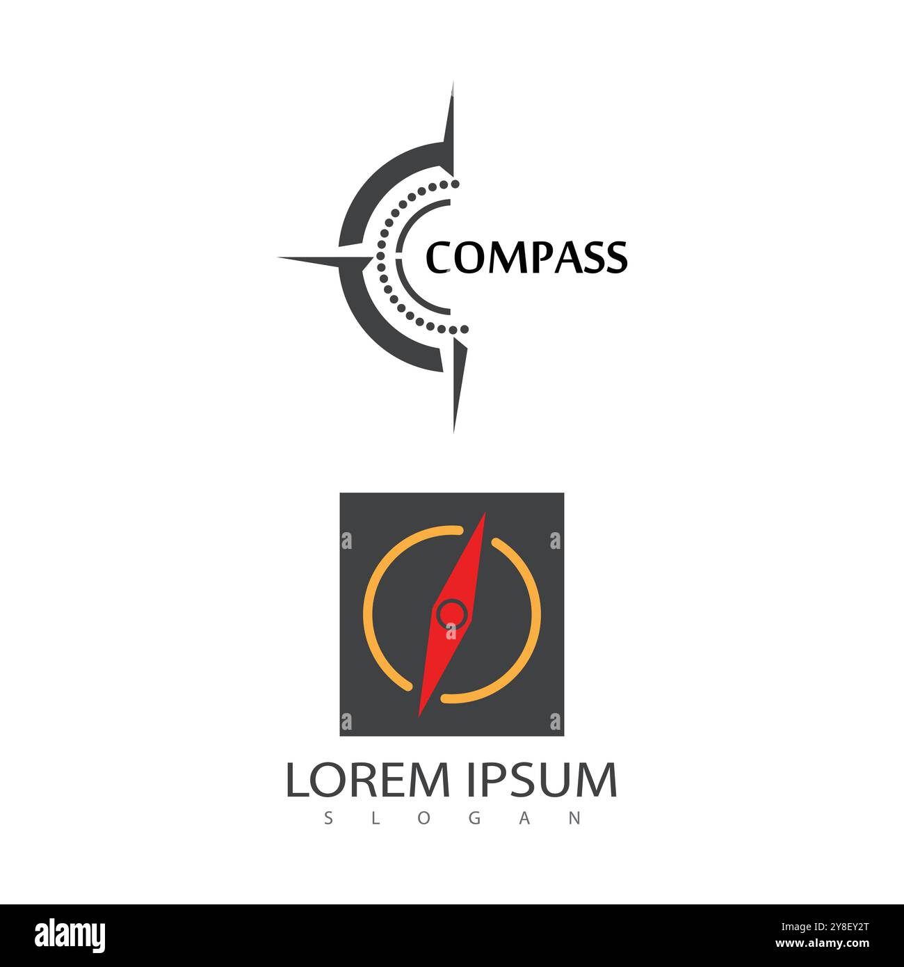 Compass Logo Template vector icon illustration design Stock Vector