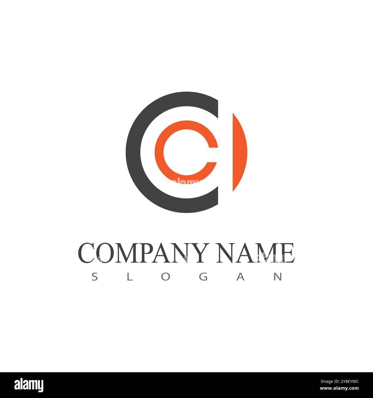 C letter logo template vector element business and symbol Stock Vector