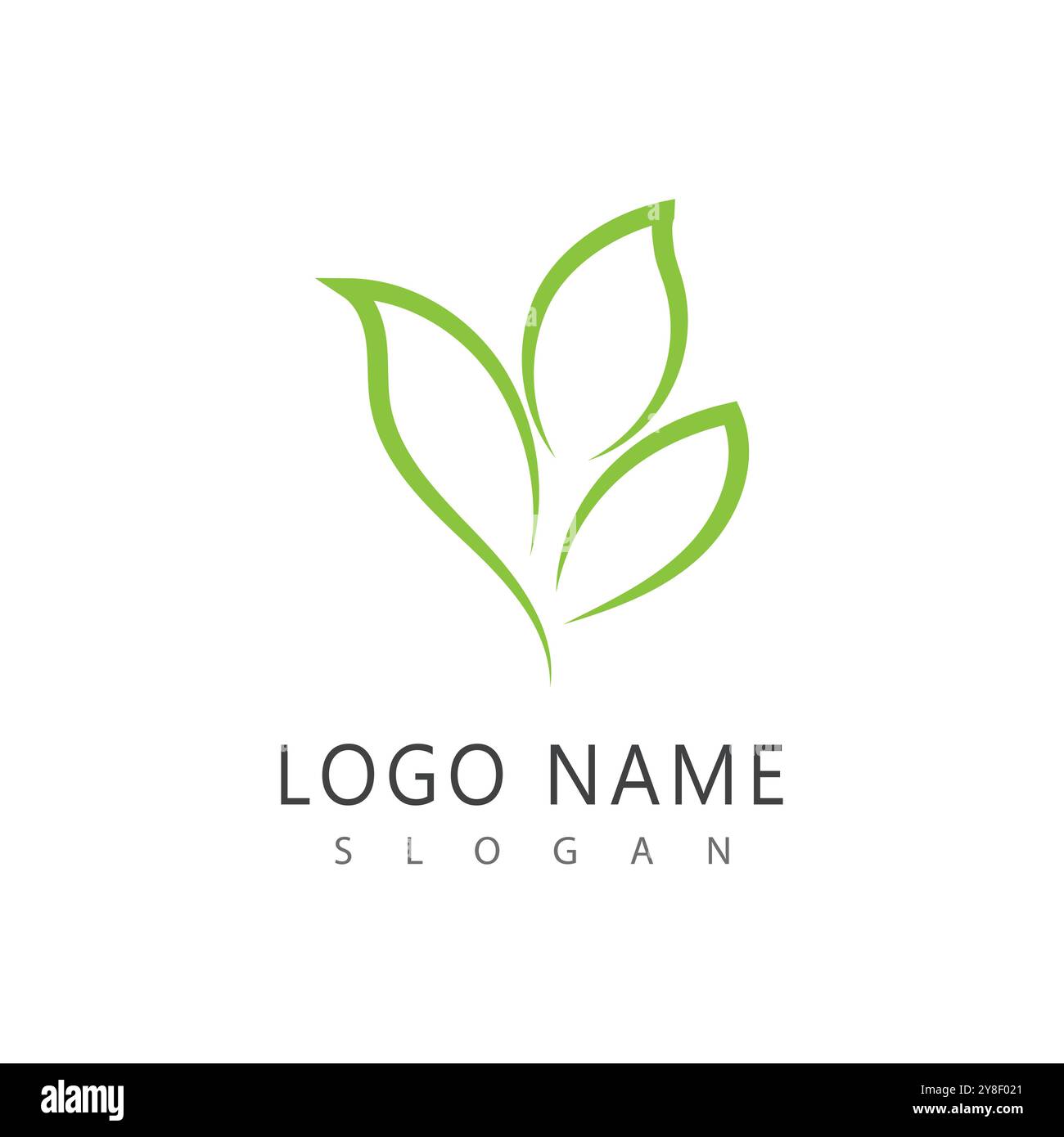 Leaf line logo vector and symbol Stock Vector Image & Art - Alamy
