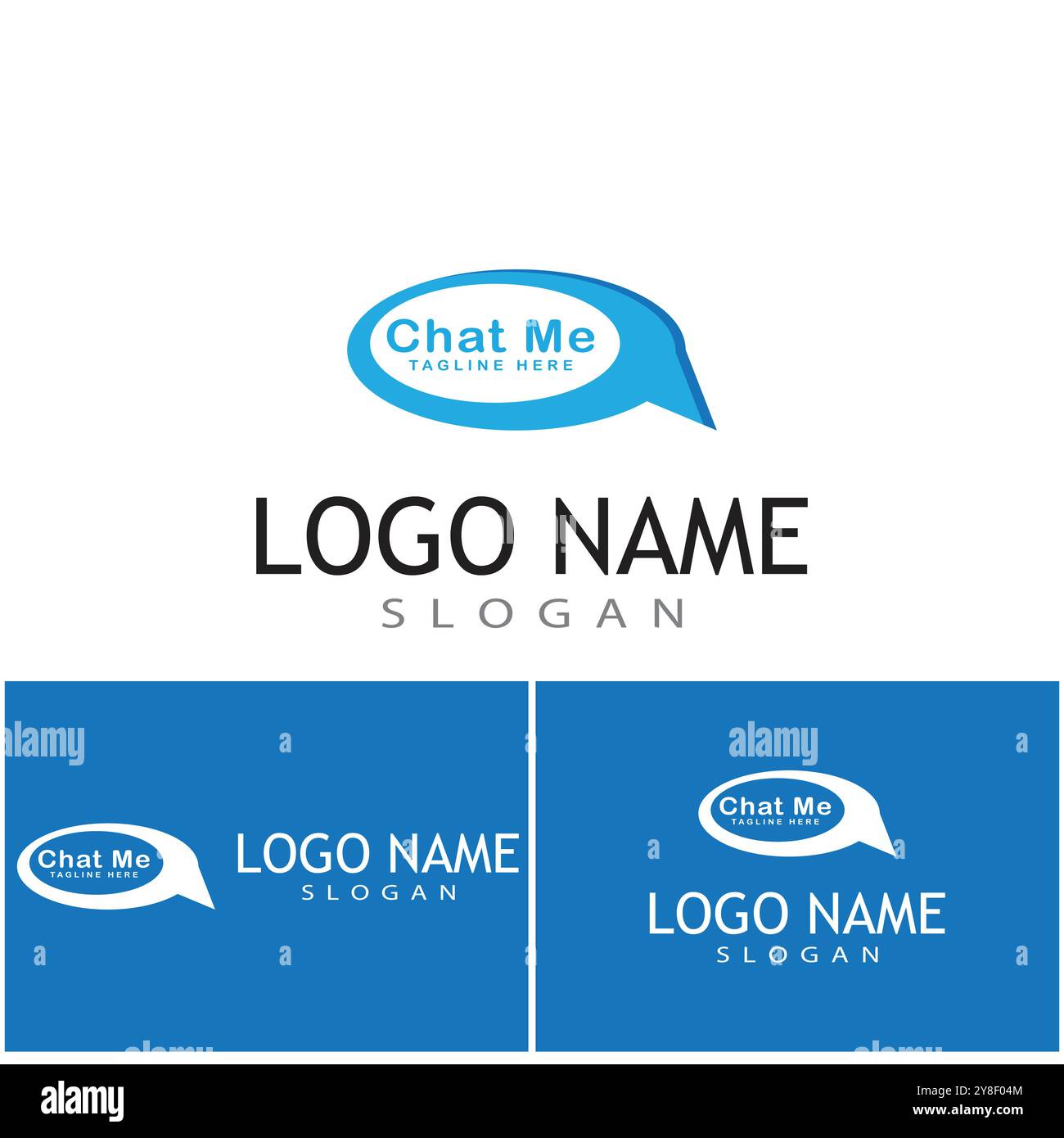 Chat Logo Template vector symbol nature Stock Vector