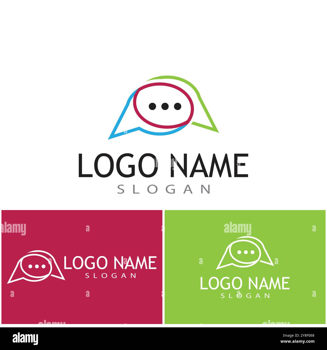 Chat Logo Template vector symbol nature Stock Vector