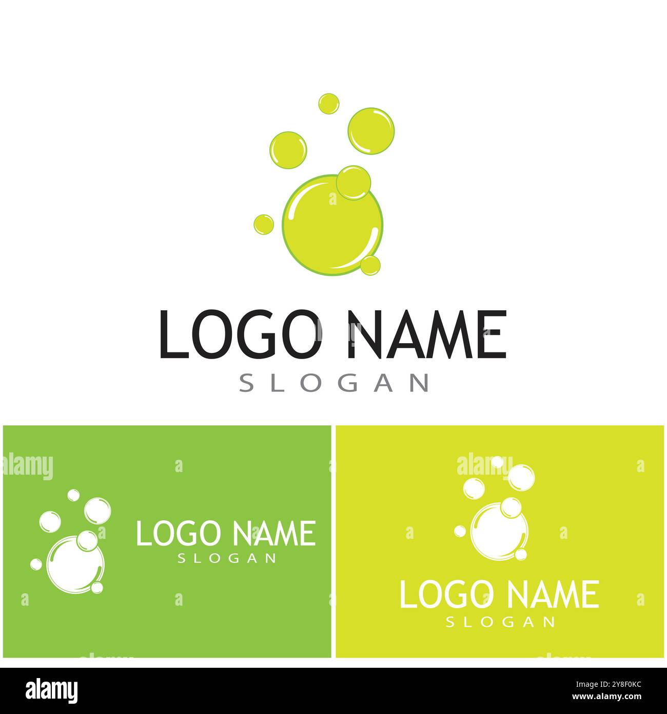 Bubble logo template vector icon illustration Stock Vector