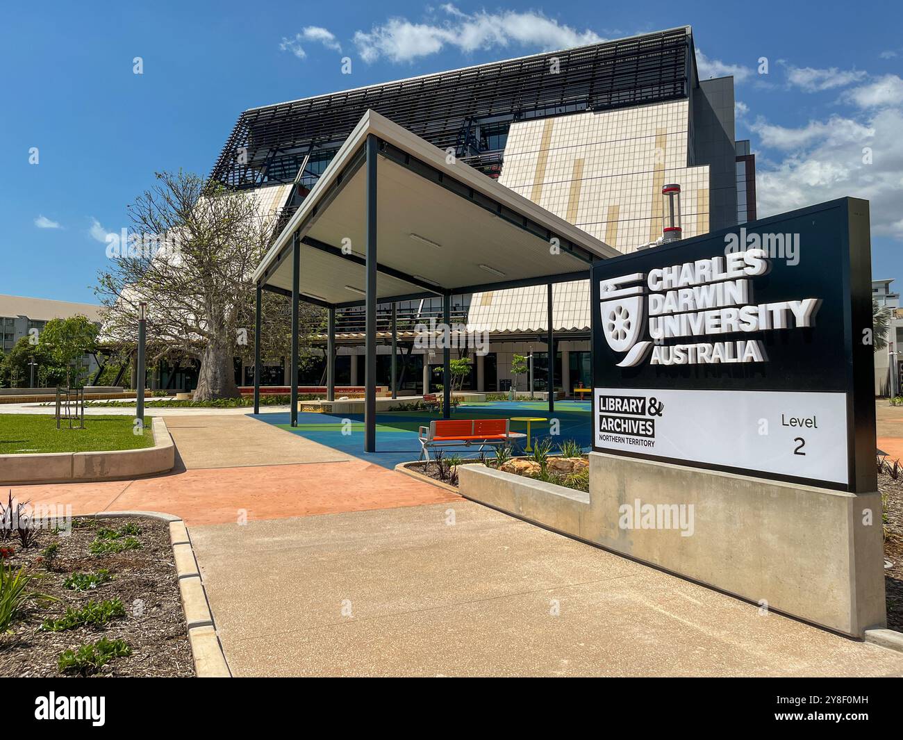 Charles Darwin University city campus in Darwin city in the Northern Territory of Australia - Smartphone Captured Stock Image
