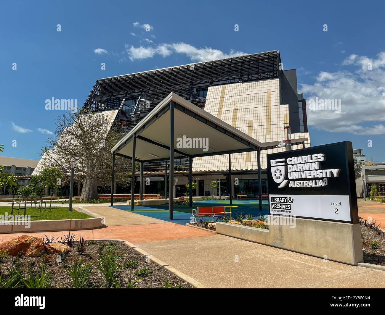 Charles Darwin University city campus in Darwin city in the Northern Territory of Australia - Smartphone Captured Stock Image