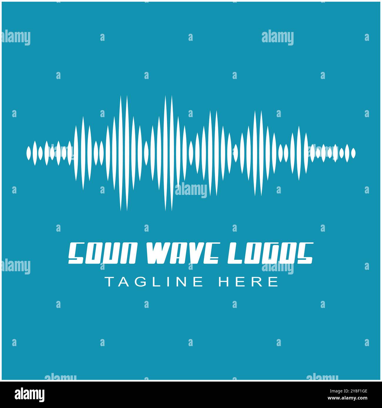 Sound waves vector illustration design template Stock Vector