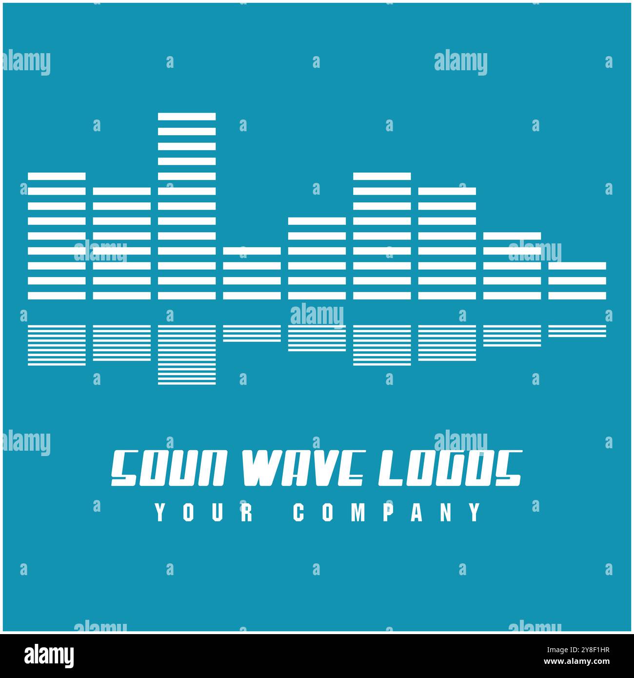 Sound waves vector illustration design template Stock Vector