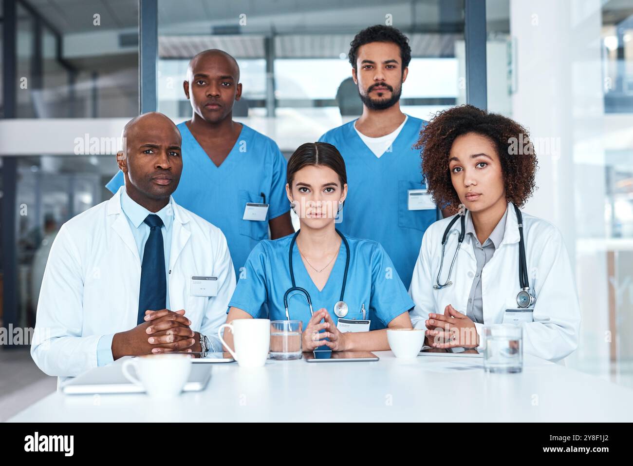 Medical meeting serious diversity hi-res stock photography and images ...