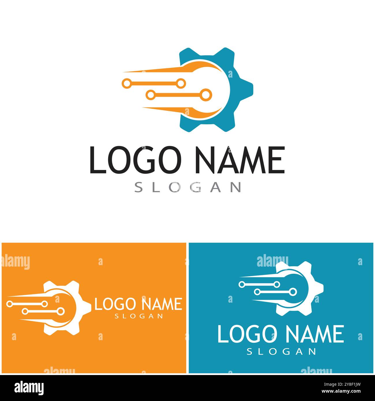 Technology logo template vector illustration Stock Vector