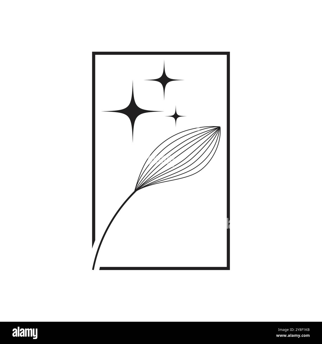 Leaf line logo vector and symbol Stock Vector