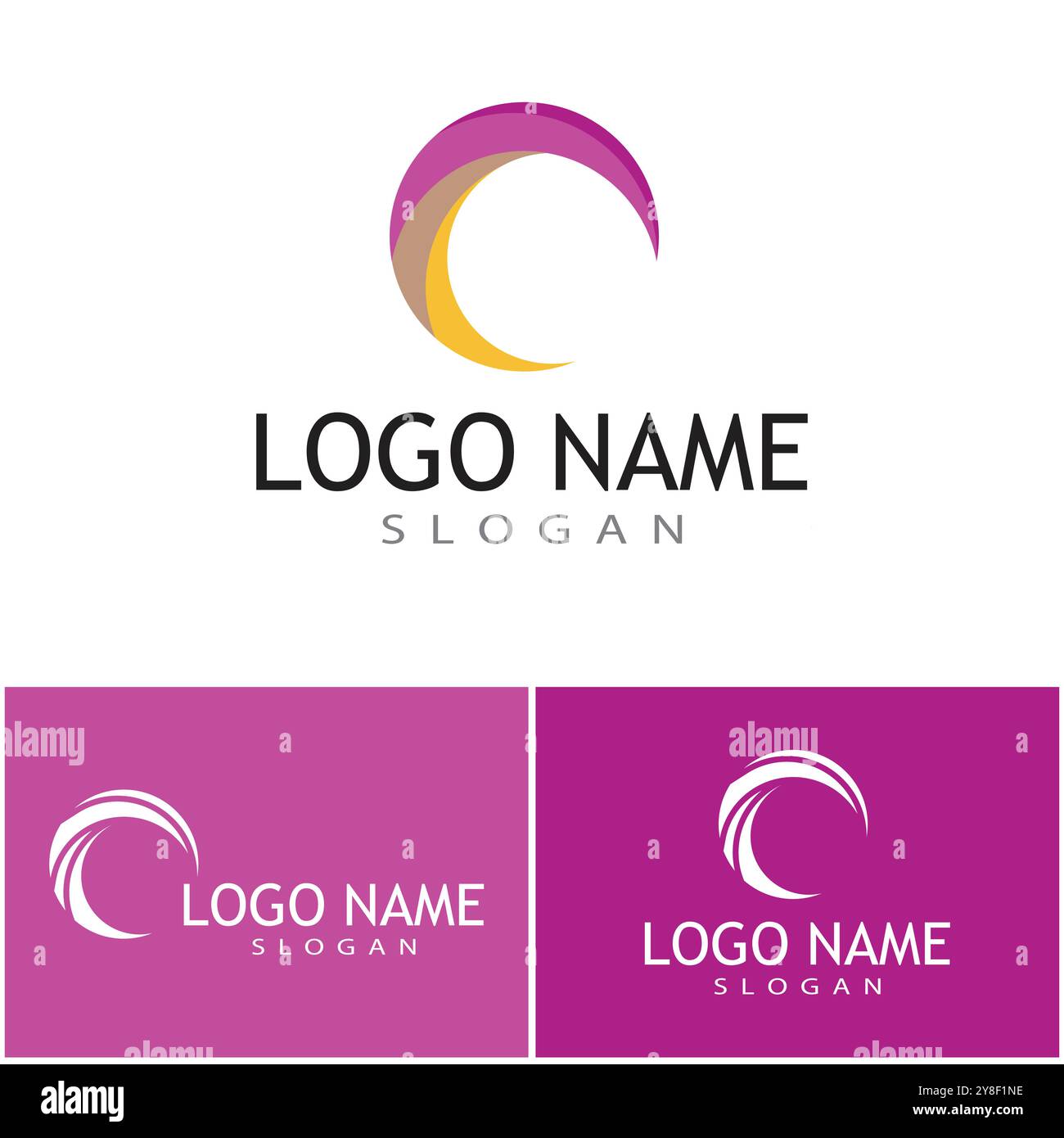 Circle vector flat design template Stock Vector