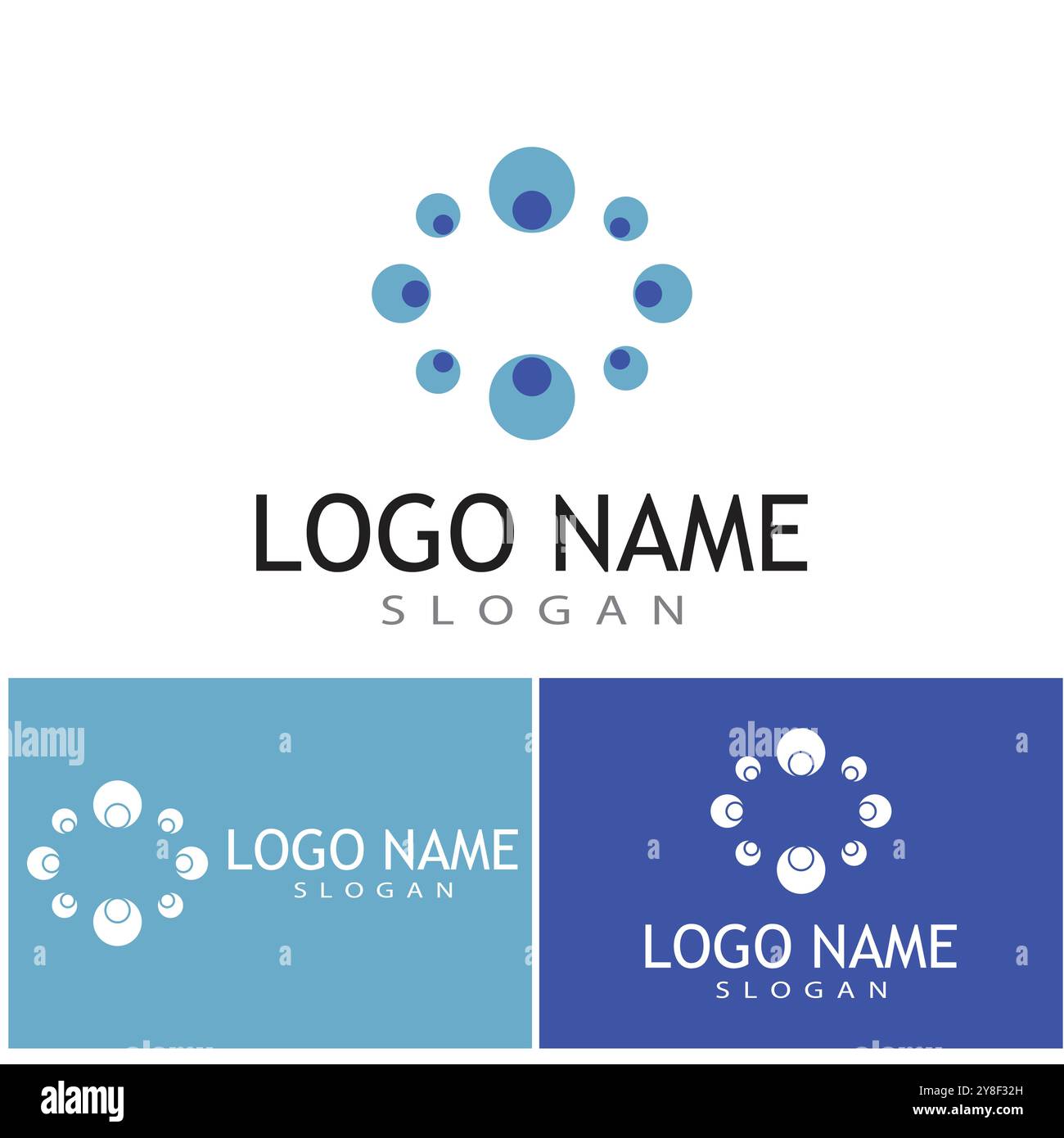 Bubble logo template vector icon illustration Stock Vector