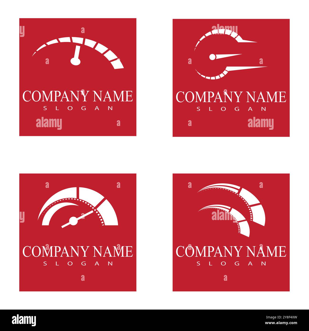 Set speed Auto car Logo Template vector illustration icon design Stock Vector