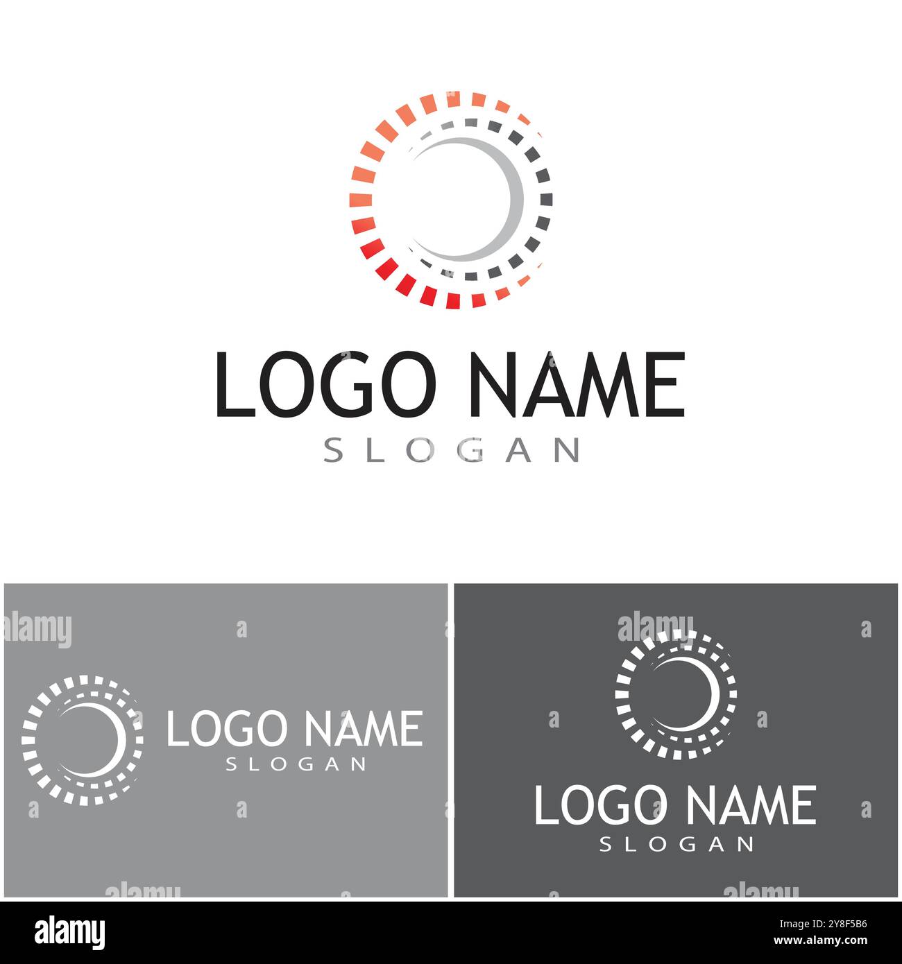 Circle vector flat design template Stock Vector