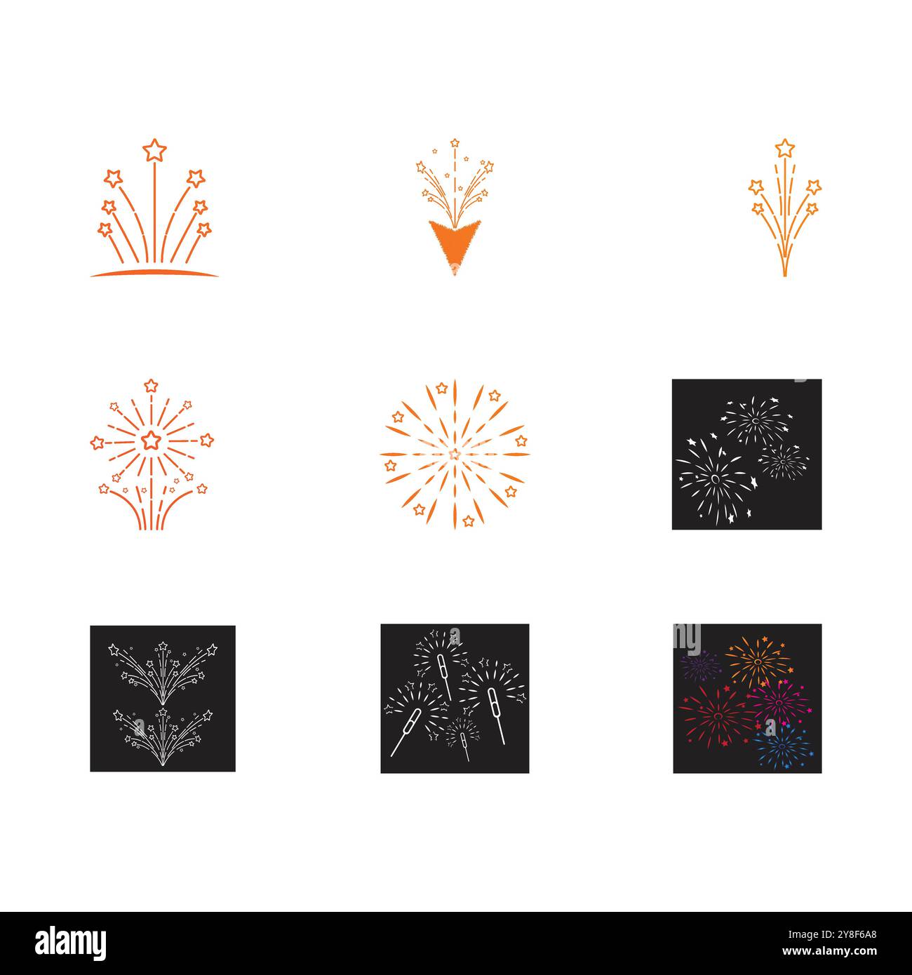 Fireworks Logo Template vector symbol Stock Vector