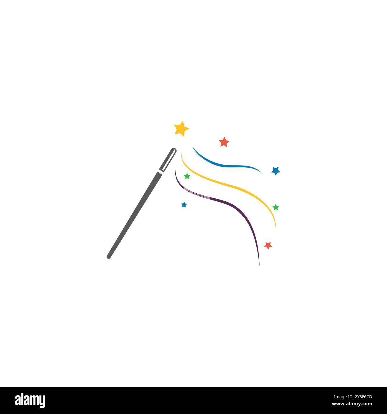 Wand magic stick Logo Template vector symbol Stock Vector