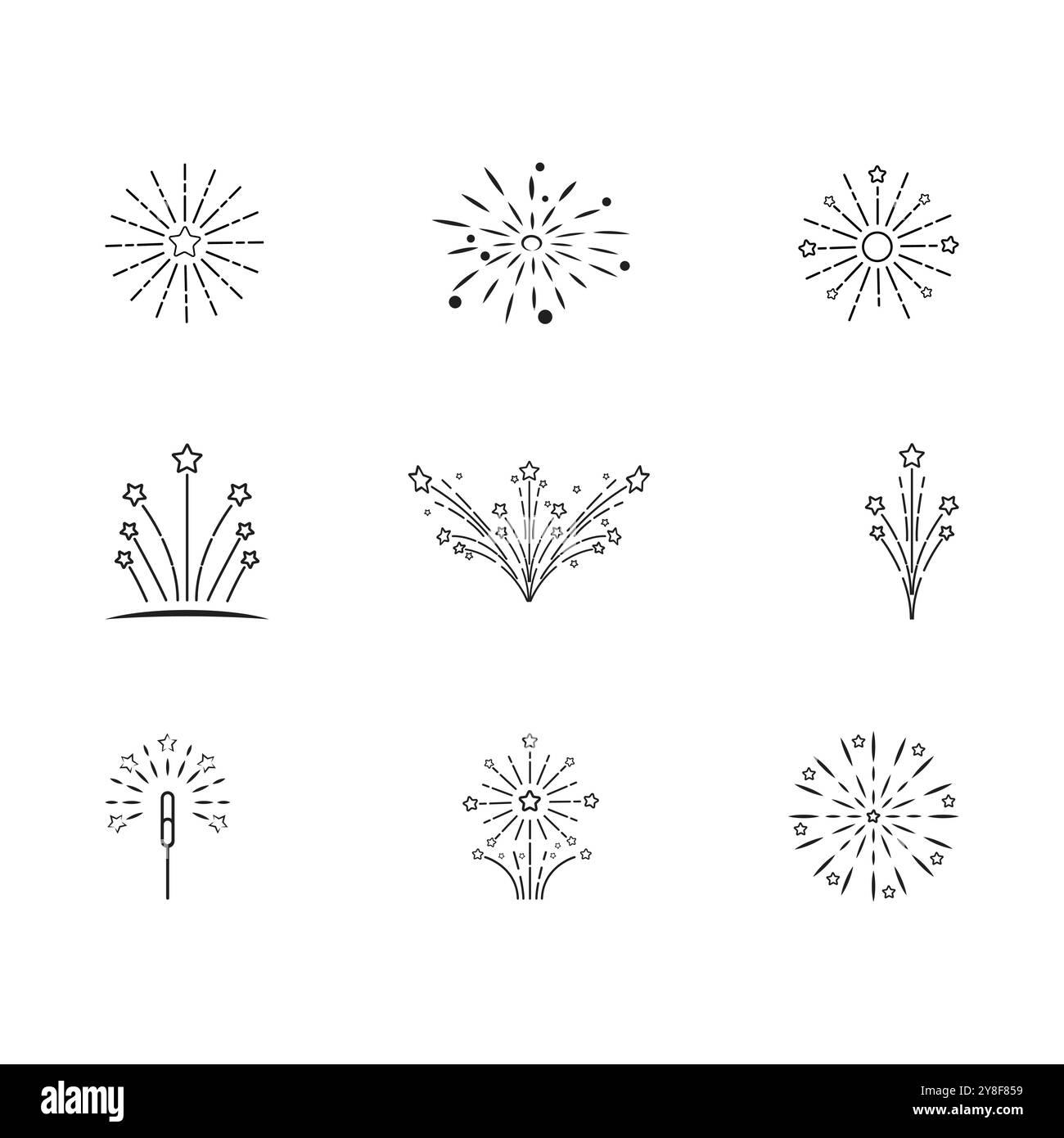Fireworks Logo Template vector symbol Stock Vector