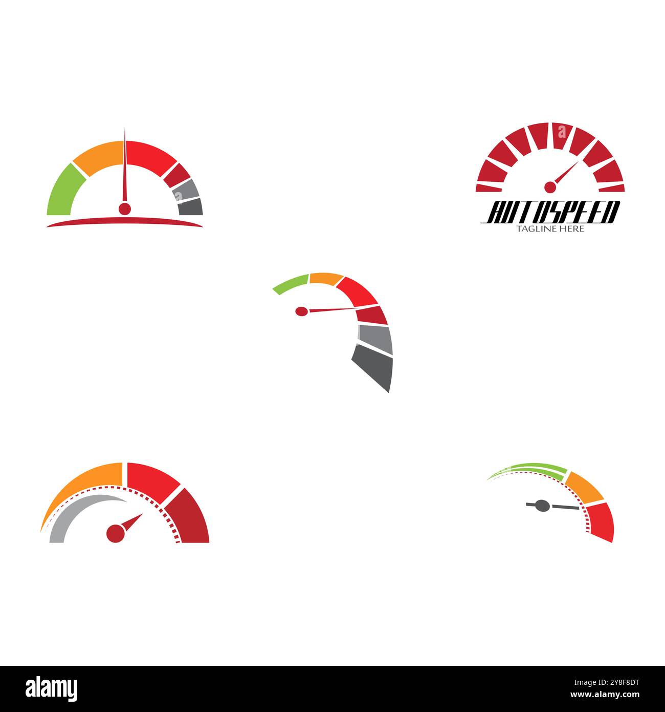 Set speed Auto car Logo Template vector illustration icon design Stock Vector