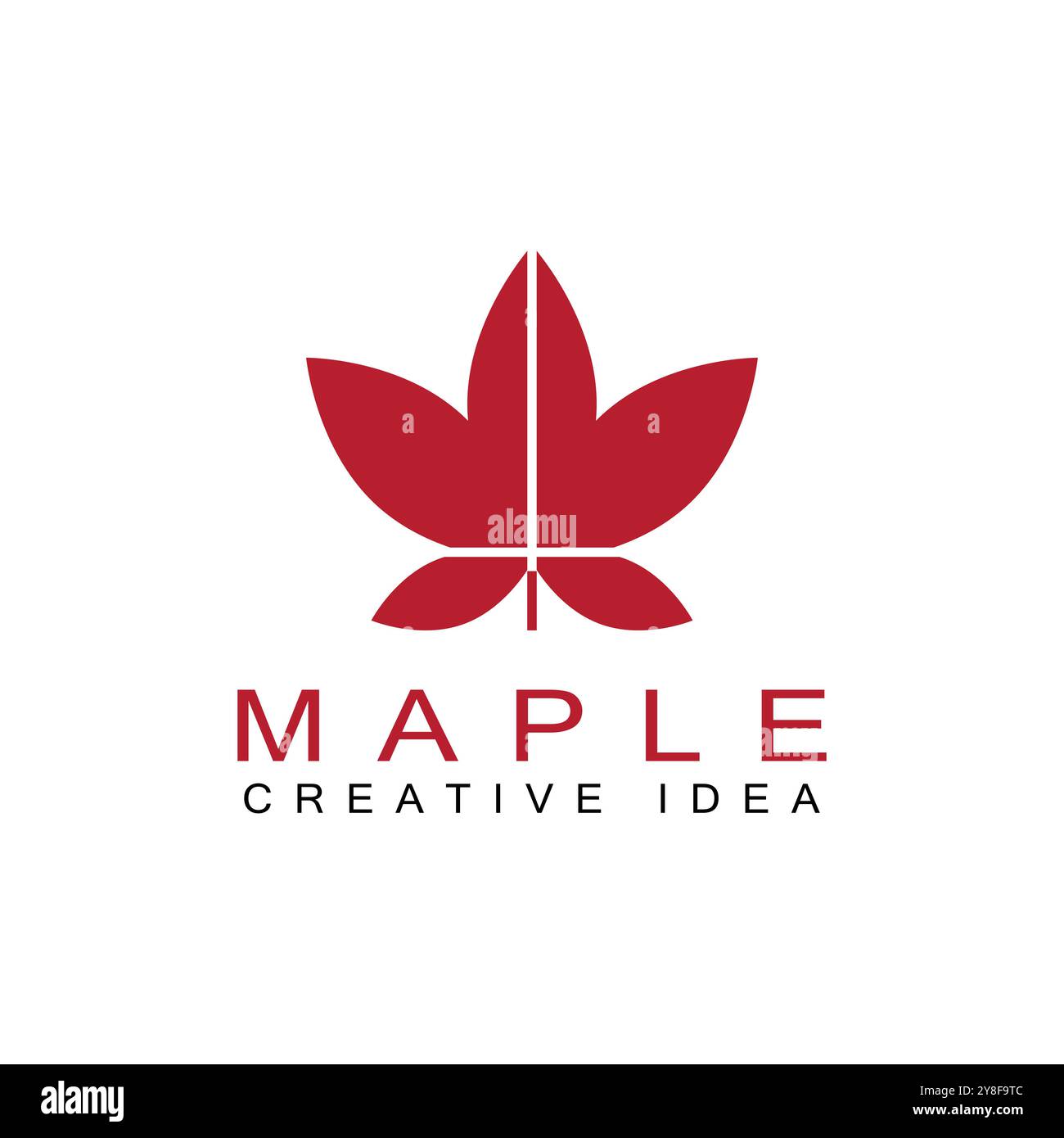 Maple leaf vector illustration design template Stock Vector