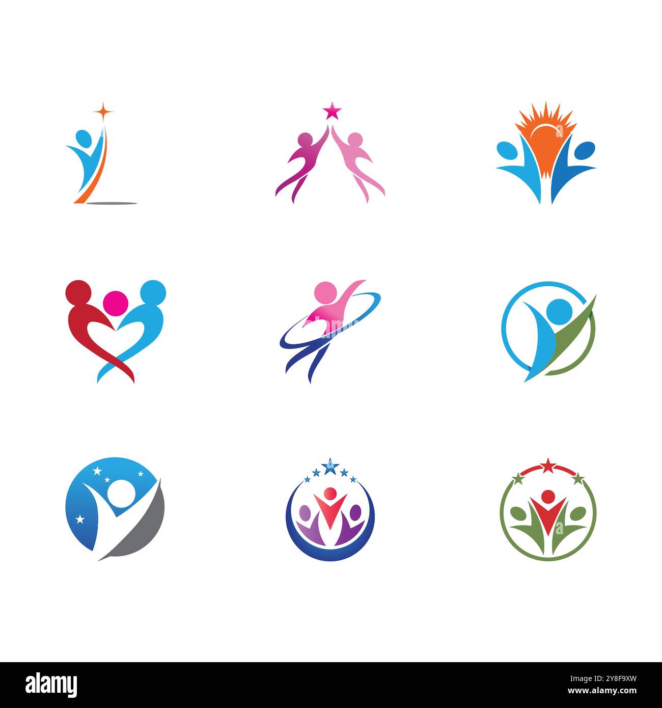 Human character logo sign illustration vector design Stock Vector