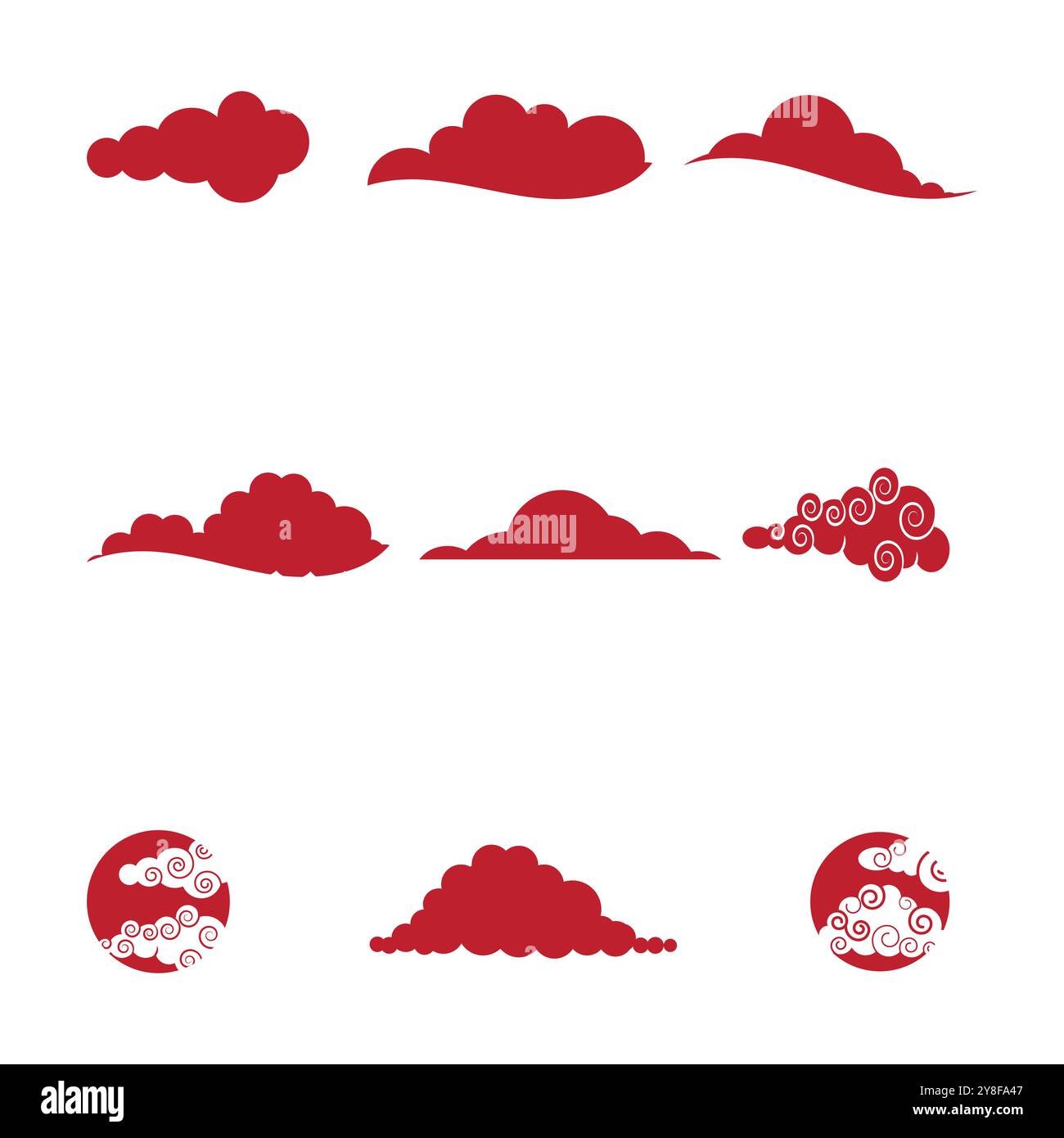 Chinese clouds Logo Template vector symbol design Stock Vector