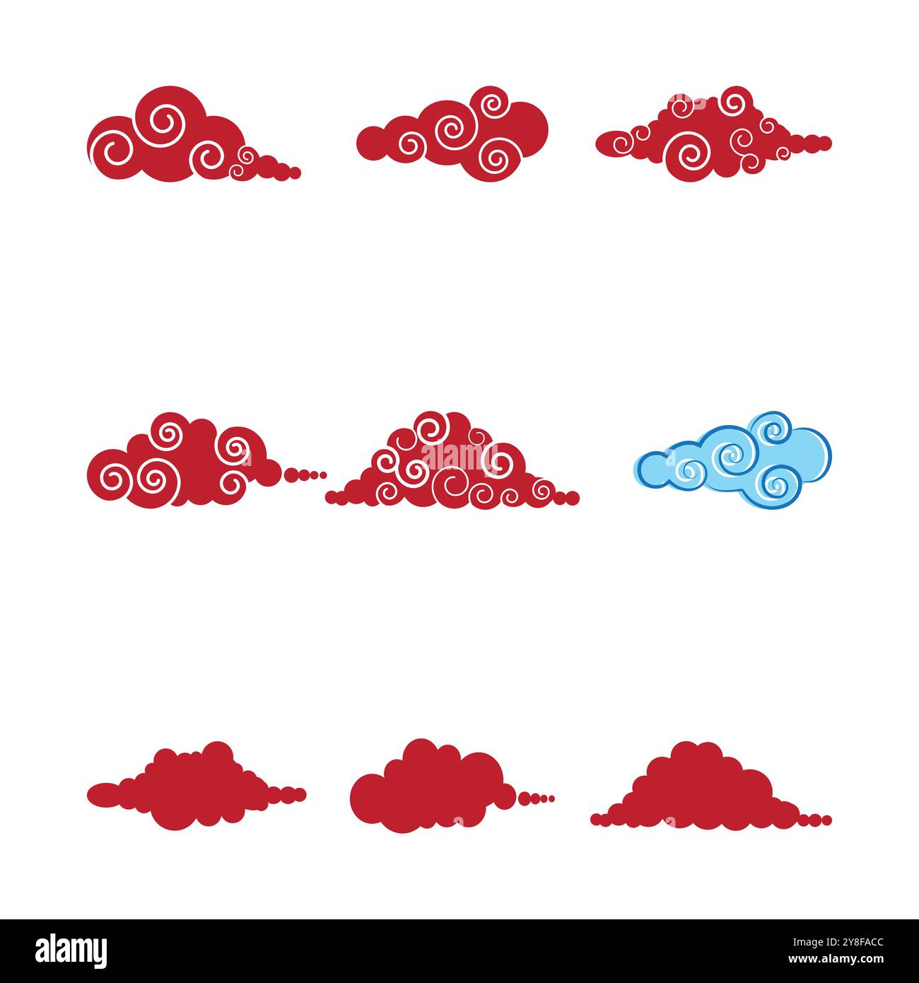 Chinese clouds Logo Template vector symbol design Stock Vector