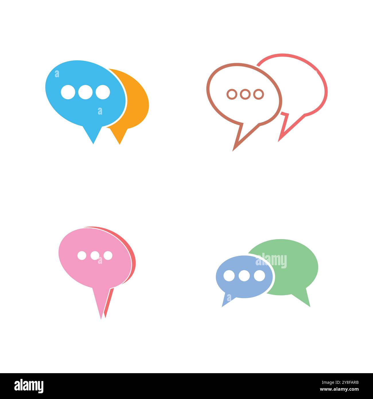 Speech bubble Logo template vector illustration Stock Vector