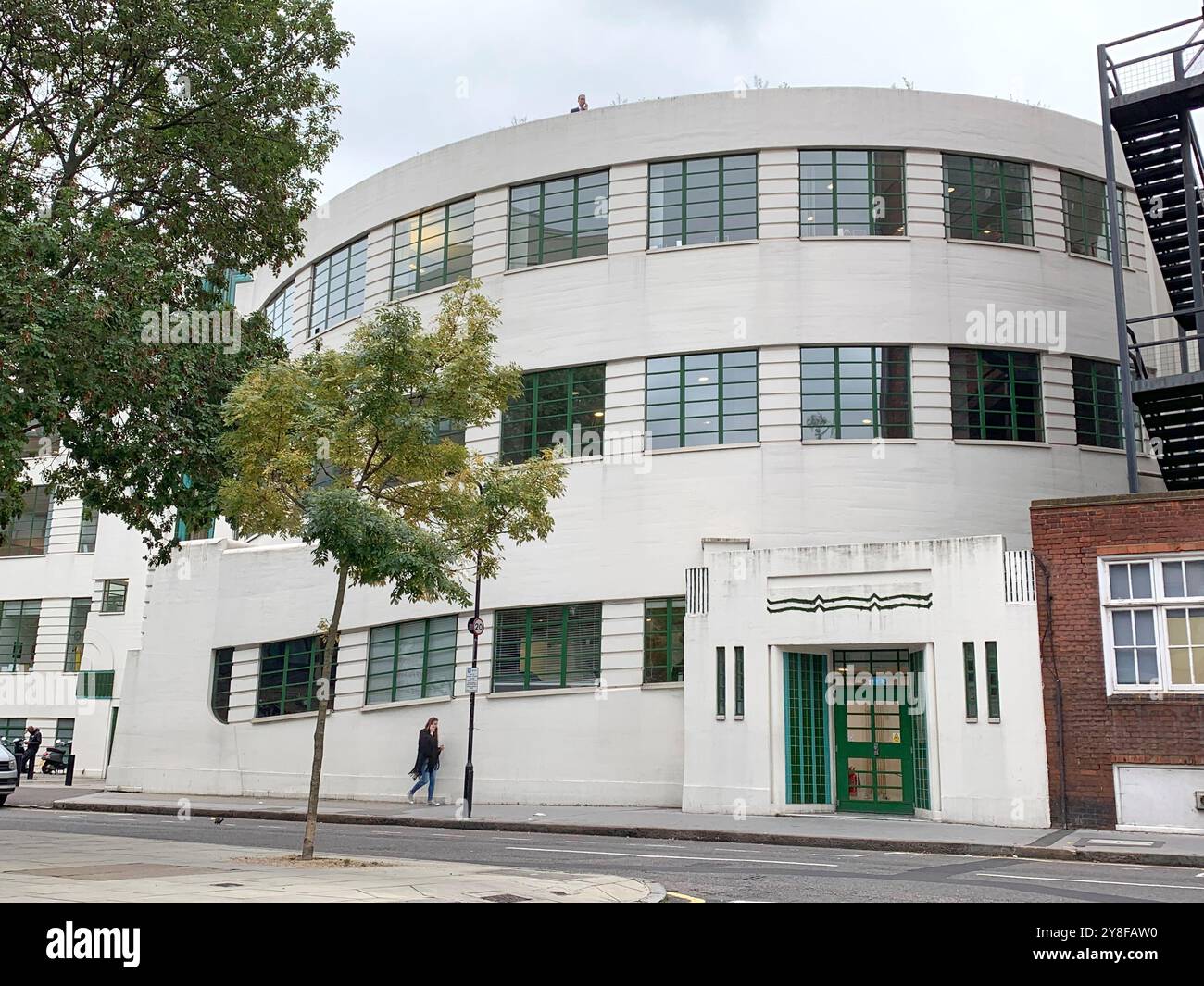 Art Deco Daimler car hire garage, Herbrand st, Bloomsbury , London - Smartphone Captured Stock Image
