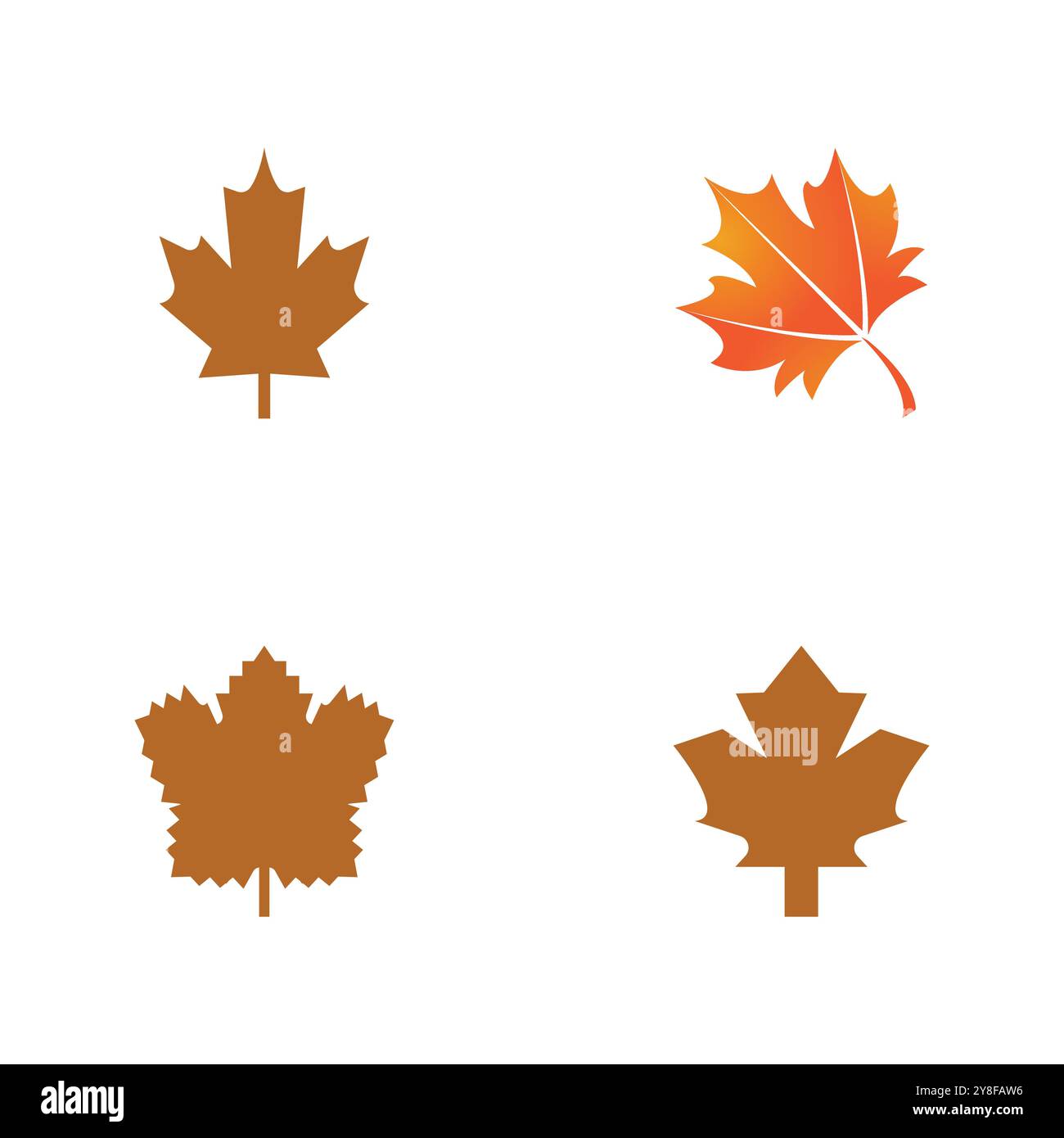 Maple leaf vector illustration design template Stock Vector