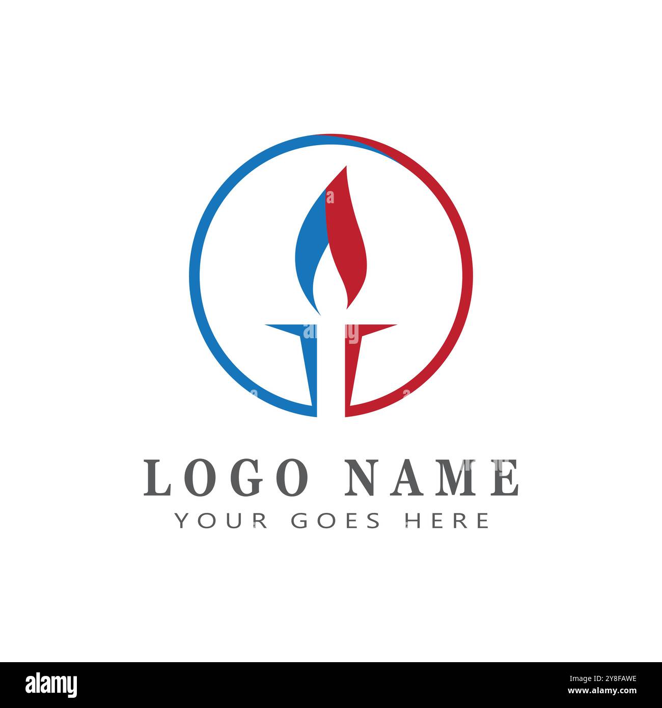 Torch  Logo Template vector symbol illustration design Stock Vector